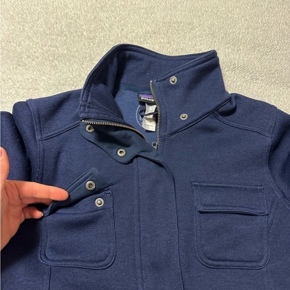 Patagonia Navy Better Fleece Lined Zipper Utility Pocket Jacket - Picture 8 of 13
